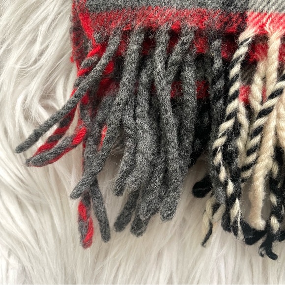 Vintage Tweedmill 100% lambswool made in Britain large plaid wrap scarf - Picture 4 of 7